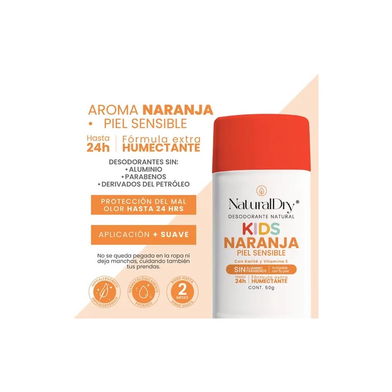 Desodorante barra Naturaldry Desodorante naranja pack de 2 u