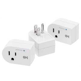 Cable Matters [ETL Listed] Cable Matters 3-Pack Non-Blocking 490 Joules Single Outlet Surge Protector Outlet, 1875W (Wall Surge Protector / Mini Surge Protector) in White