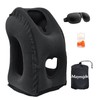 Aufblasbares Reisekissen mit Halsstütze & Augenbinde | Ergonomisches Nackenkissen für