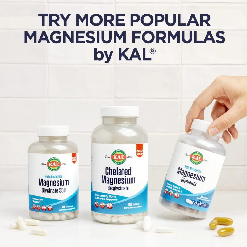 Kal Vitamina D3 Y Magnesio Glycinate Con Bioperine Vegcaps