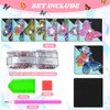 Ireer 8 Pcs Diamond Art Bookmark Kit Butterfly Diamond Painting