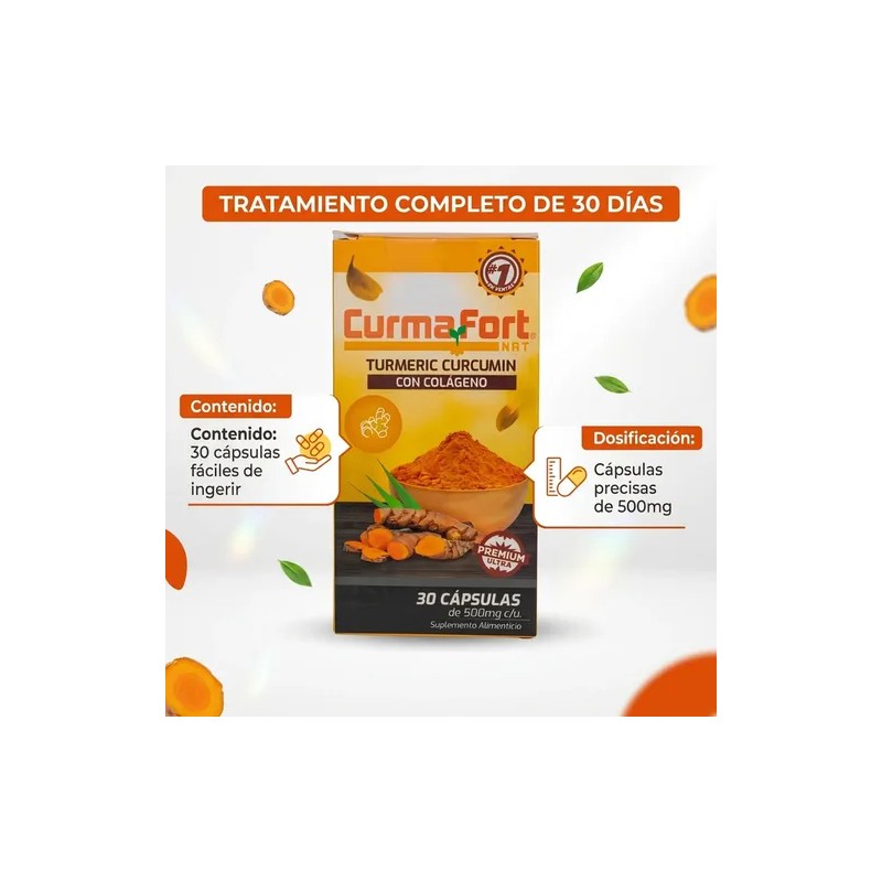 Curcuma Curmafort 30 Cápsulas De 500mg