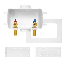 Washing Machine Outlet Box, Niikappu 1/2 Inch MIP Sweat Inlet x 3/4 Inch MHT Outlet Connection, Washer Box with Center Drain