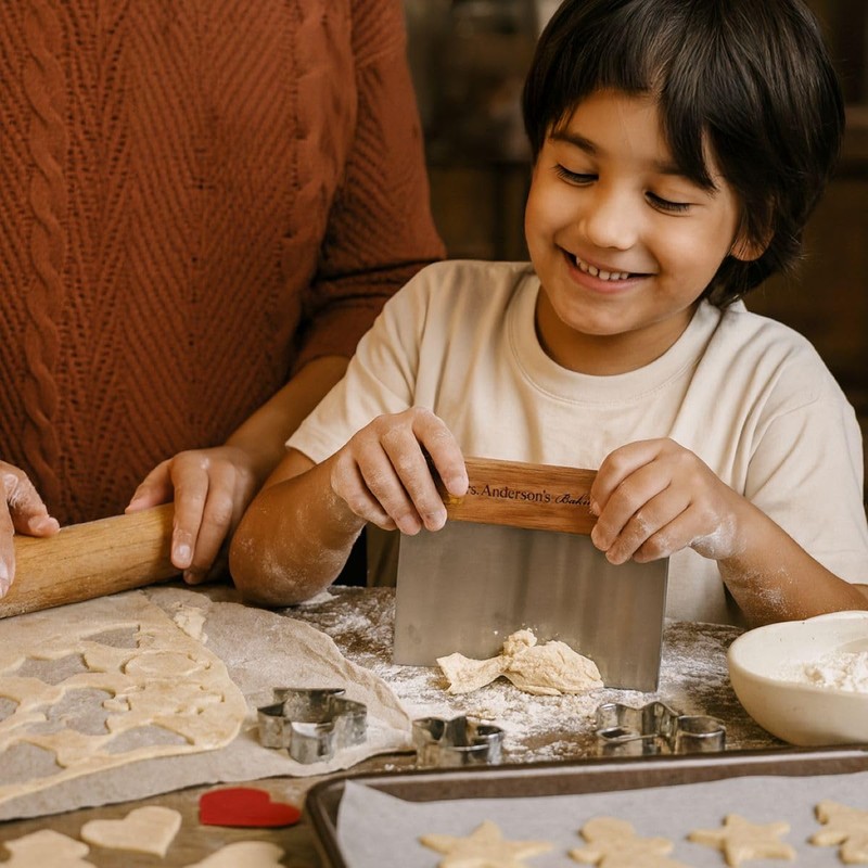 Mrs. Anderson’s Baking Pastry Dough Scraper, Stainless Steel Blade with