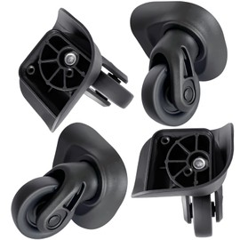 Tobeso-Nuoze 4 pcs luggage wheels replacement wheel for luggage suitcase repair 360° rotating suitcase replacement wheels with 2 mounting holes L237