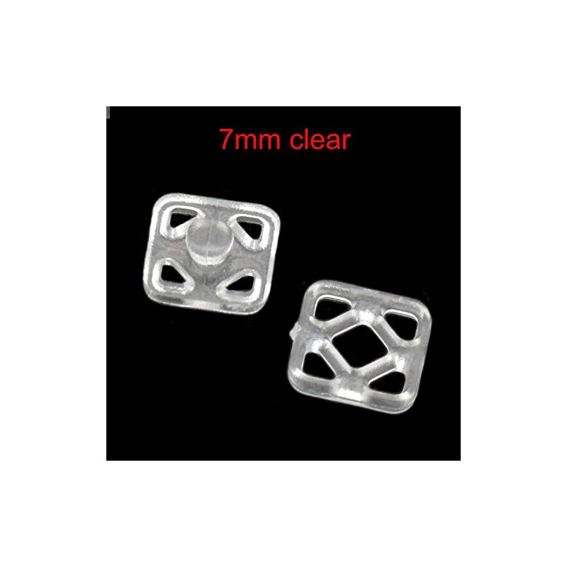 Bluemoona 60 Sets - 7mm Plastic Poppers Press Studs Sew