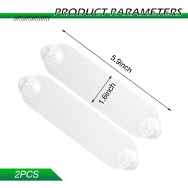 yorpyep 2 PCS EZ Pass Holder, High Definition Acrylic Anti-scratch Sun Protection Suction Cup Holder, Major Toll Passes Vehicle Label Sticker, Portable Accessory for Most Cars (Transparent)