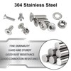 FandWay 900Pcs M2 M2.5 M3 Hex Socket Countersunk Screws,304 Stainless
