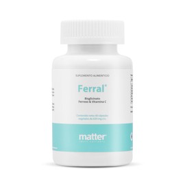 MATTER SMART NUTRIENTS | Ferral Bisglicinato Ferroso | cápsulas de Hierro y Vitamina C | Ayuda a los niveles de energía y a la salud sanguínea | Contribuye a una mejor claridad mental | 60 cápsulas vegetales