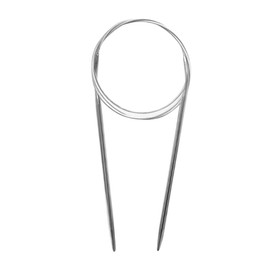 1 Pcs 4mm Circular Knitting Needles, Knitting Needles 4mm,120cm Shortknitting Cable Needles,Steel Circular Needles with Flexible Cable for Knitting Blanket Knitting Large Projects Gloves Scarves