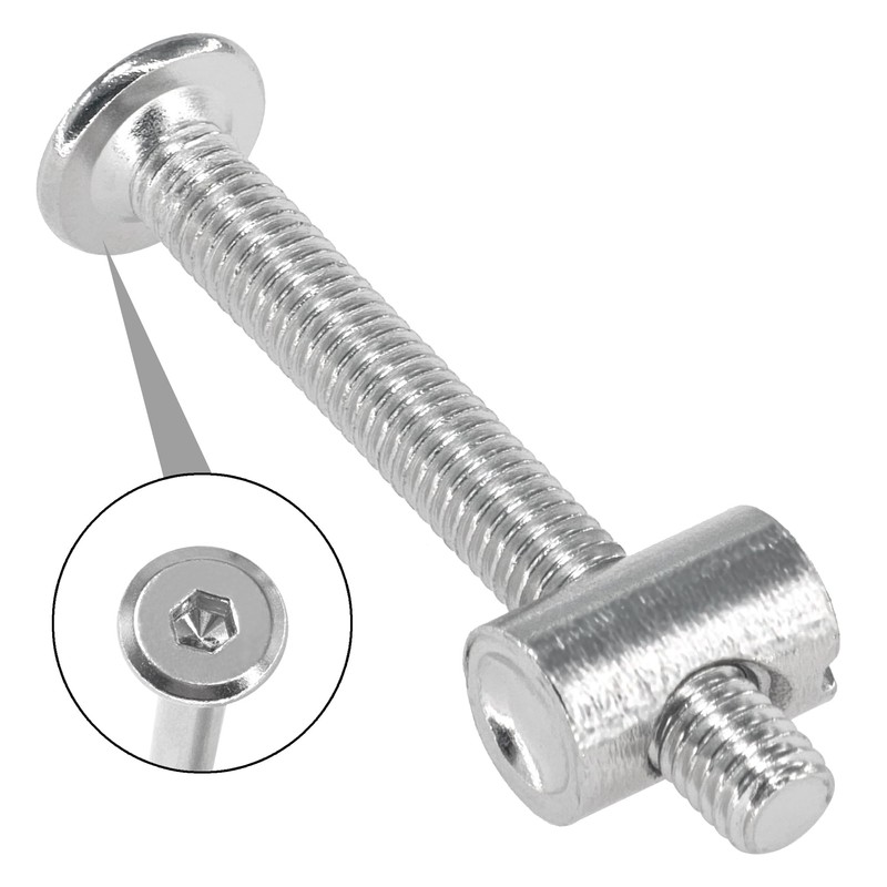 10 Sets of Furniture Connector Bolts and Barrel Nuts,Bed Bolt