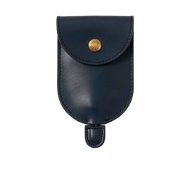 Cockatoo Creative Pull-Out Key Sleeve Keychain Bags,Leather Large-Capacity Protective Key Holder Hook (Small, Navy Blue)