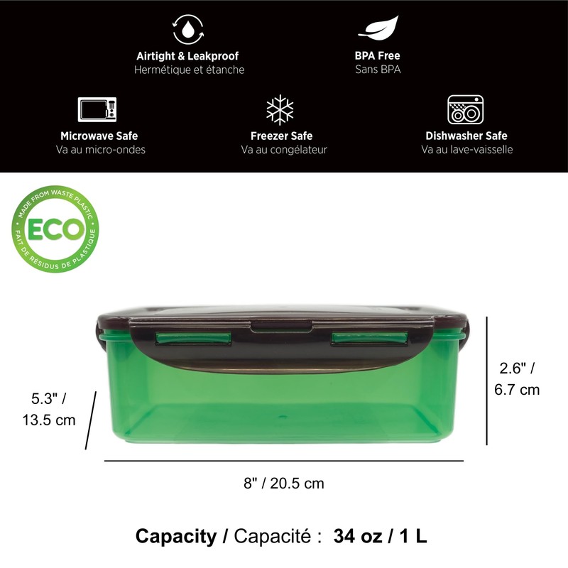Starfrit LocknLock ECO 34oz / 1L Rectangular Container
