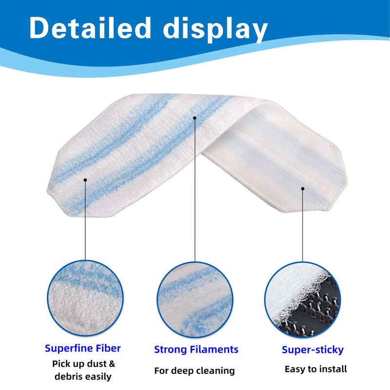 10 Pack Replacement Mop Pads Compatible with O Cedar H2Pro
