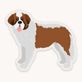 Vinyl Dog Sticker - choose from assorted breeds:_Saint Bernard