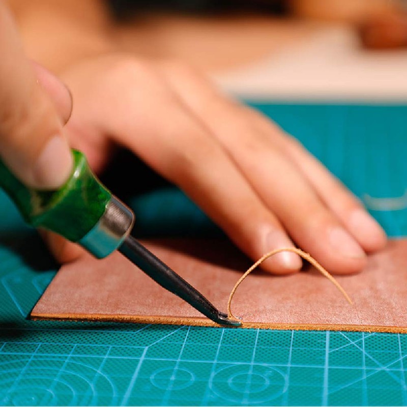 0.6mm-1.4mm Professional Edge Beveler for DIY Leather Craft Keen Edge
