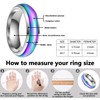 5 Pieces Stainless Steel Changing Color Mood Ring Unisex Temperature