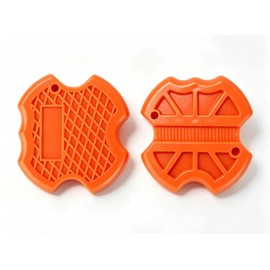 2 Pack Silicone Wire Pulling Mitt, Non-Slip Cable Pull Grip Protector, Anti-Scratch Electrician Helper Tool for Conduit Wire Installation, Orange Silicone Puller Hand Guard