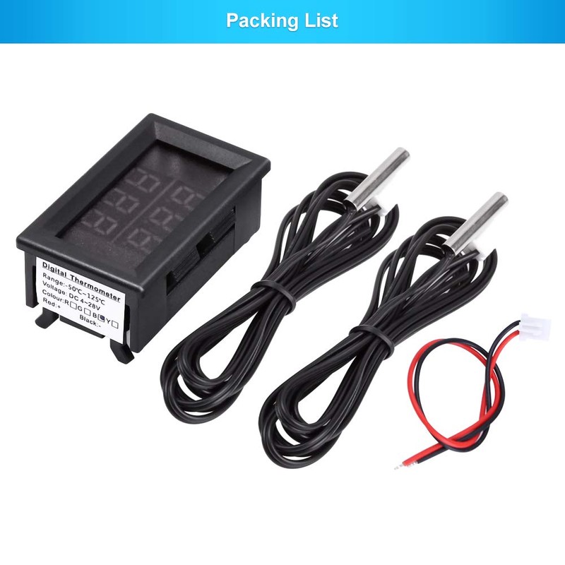 PEMENOL Red + Blue Dual Display Digital Thermometer