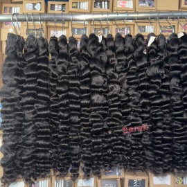 Wholesale Raw Indian Hair Vendor Double Weft Cuticle Aligned Raw Vietnamese Burmese Curly Bundles Cambodian Natural Wave Haircolor: 1pcs bundle Natural wave, Stretched Length: 18 Inches