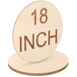 Round Wood Circles for Crafts Round Wood Cutouts Unfinished Round Wood Discs for Door Hanger Design Wood Burning (6 Pieces, 18 Inch)