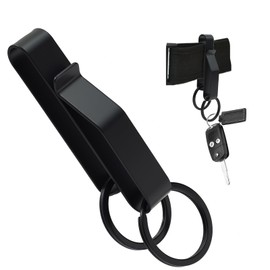 EBQOSK Metal Belt - Clip Key Organizer with Dual Rings, Durable Stainless Steel Key Holder for Secure Waist Attachment, Compact EDC Keychain for Daily & Outdoor Use