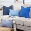 Madizz Set of 2 Linen Cushion Covers with Edge, Soft