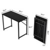 HOBINCHE 39 Inch Foldable Computer Desk, Folding Space-Saving Home Office