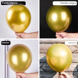 PartyWoo Globos dorados metálicos, 50 globos metálicos dorados de 12 pulgadas, globos dorados para guirnalda de globos o arco de globos como decoració