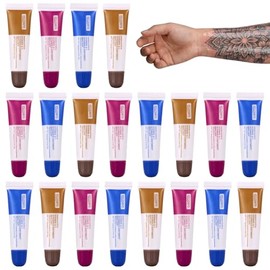 20 Crema Reparadora Vitamina A y D para Tatuajes y Microblading, Ungüento Hidratante Post-Tratamiento, Gel Protector para Cicatrización y Cuidado de l
