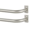Brushed Nickel Curtain Rods for Windows 28 to 48 Inch,