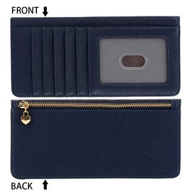 ARRIZO Women's Credit Card Wallet Slim Long Card Wallet Holder with Zipper Pocket for Cash, Coin, Receipt, ID Card