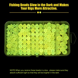 CWSDXM Fishing Beads Assortment, Glowing Orange Fishing Lure Beads 6mm 8mm 10mm Behind Brass Sinker/Weight Mixsize Fishing Beads Round Kit for All Sort Fishing Rigs (Dark Orange Beads 6/8/10mm)