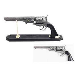 Vortex Blade Shop Decorative US Western Revolver with Display Stand, 13-Inch Overall