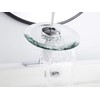 Bathroom Faucet Chrome Waterfall Glass Spout Single Handle One Hole