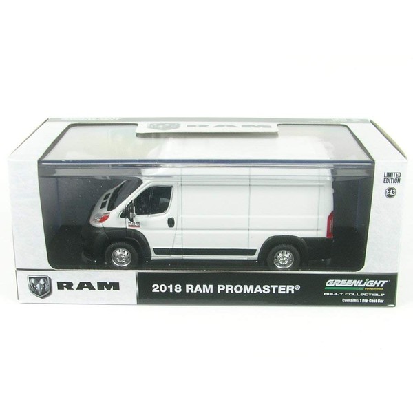 Greenlight 86152 1: 43 2018 Ram Promaster 2500 Cargo High Roof - Bright White - New Tooling, Multi