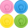 EcoWave Silicone Mason Jar Lids With Straw Hole & Stopper