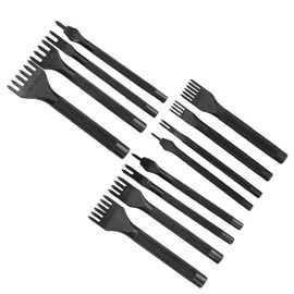 4Pcs Prong Hole Punch Tool Set, Prong Chisel Prong Leather Craft Tool for DIY Art Crafts Lacing Stitching Holes Punching(3mm)