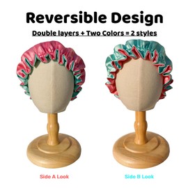 AKISS Baby Infant Newborn Toddler Satin Silk Hair Bonnet for Baby Girl Boy Sleeping Kids Cap Hat 0-3 Months