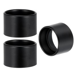 PATIKIL Light Socket Shade Ring, 3pcs E26 E27 Medium Base Metal Sockets Lock Ceramic/Porcelain Sockets with Thread Diameter 1-1/2 Inches for Hanging Lamp Holder, Black 35mm / 1.38"