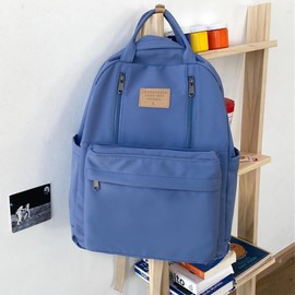QUINTRA School Bag Female College Students Simple Senior Sense High School Junior High School Students Large Capacity Backpack New Computer Backpack Small Backpacks Men, blue, One Size