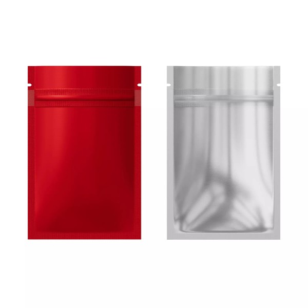 QQ Studio 100 Matte Red Mylar Foil Semi-Clear Window Resealable