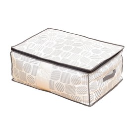 Aimedia Futon Storage Bag, Comforter Storage Case, Duvet Storage Bag, Storage Box, Bedding, Storage, For Futons, Scandinavian Pattern, Non-woven Fabric, Dustproof, Breathable, Transparent Window,