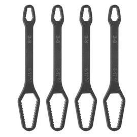 HARFINGTON 4pcs Double-Ended Torx Wrench 1/8"-11/16"(3-17mm) Multifunctional Universal Self-Tightening Wrench Tool 0.2" Thick Torx Spanner Key Set for Home Outdoor Auto Machine Repair, Black