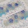 Ice Rose Handmade Nail Tips - Stiletto M / 얼음장미