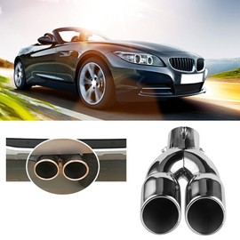 aqxreight - 2.5 Inch Inlet 3 Inch Outlet Stainless Steel Dual Exhaust Tips Tailpipe 2.5" to 3.5" 8.6" Length