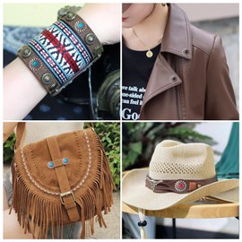 Spritewelry 16 Sets Tibetan Alloy Decorative Rivets Studs Faux Turquoise Round Silver Vintage Leather Rivets for Leather DIY Craft Clothes Bag Shoes