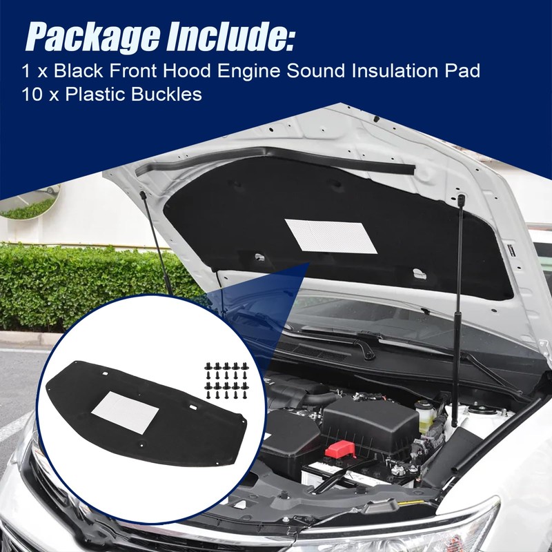 SecosAutoparts Cotton Front Hood Engine Bonnet Insulation Pad Compatible with