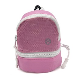 PawPacks LLC Dog Backpack, Cat Backpack, Small Carrier | Clip on Harness or Leash, Fun Pet Treat Holder, Toy Bag, or Waste Dispenser | Dog Treat Training Pouch (Pretty in Pink)