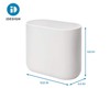 iDesign - Cade Oval Slim Basura Papelera, papelera compacta para